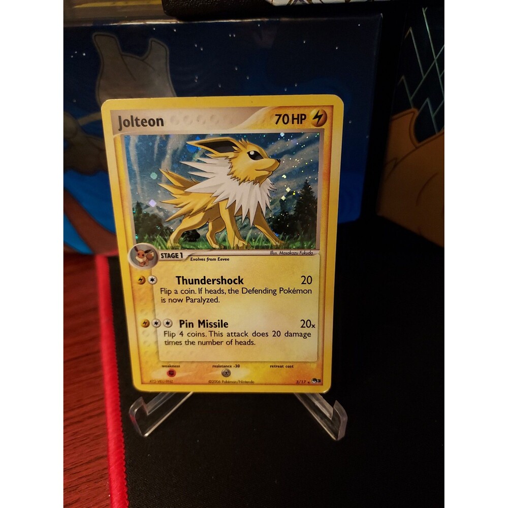 Pokemon Jolteon 3/17 SINGLE SWIRL Pop Series 3 Holo Rare